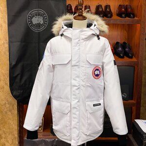 Canada Goose Expedition white Unisex Hooded Parka